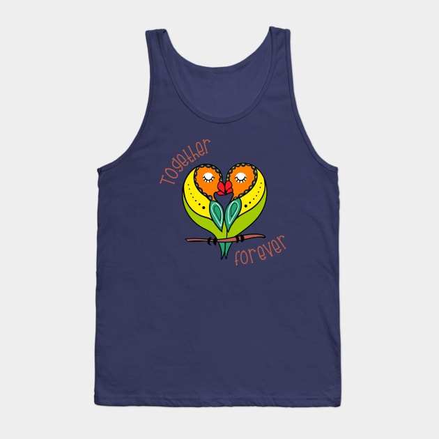 Together Forever Parrot Couple Tank Top by Mako Design 